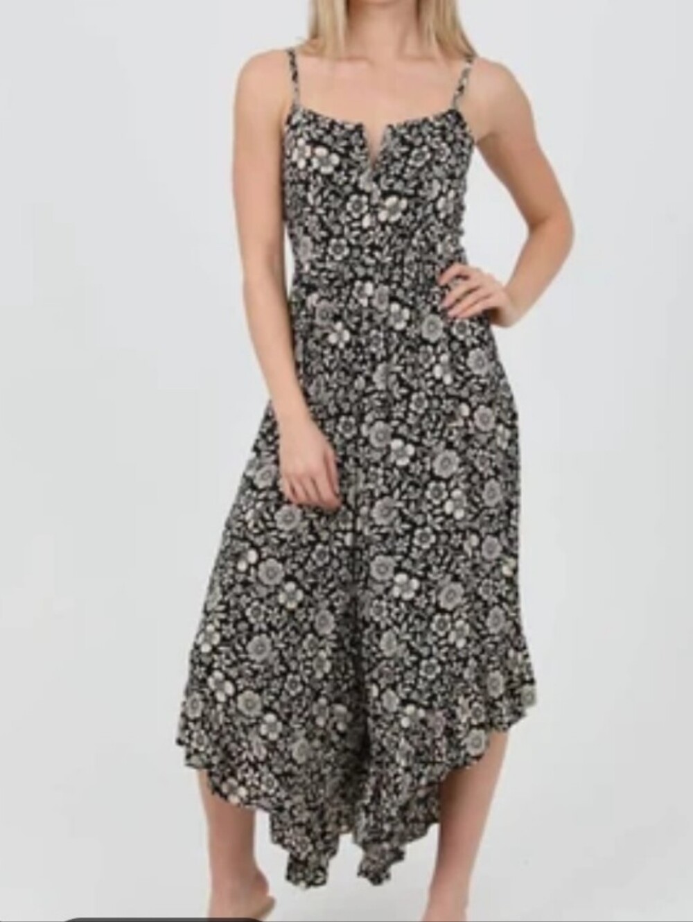 Nostalgia Black and Cream Floral Jumpsuit